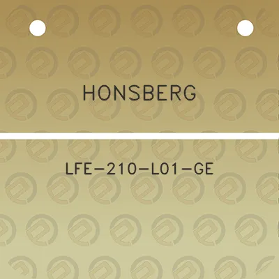 honsberg-lfe-210-l01-ge