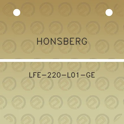 honsberg-lfe-220-l01-ge