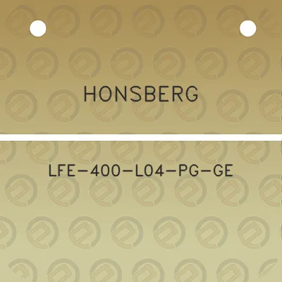 honsberg-lfe-400-l04-pg-ge