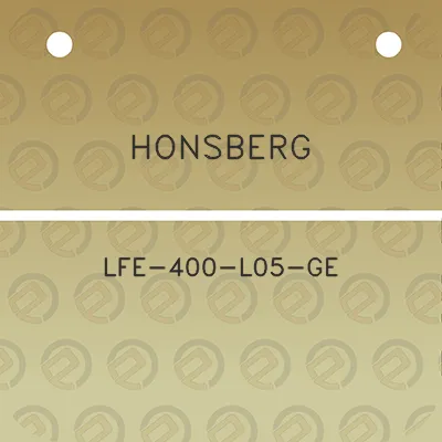 honsberg-lfe-400-l05-ge