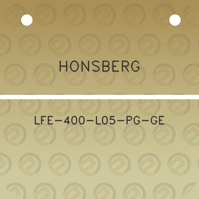 honsberg-lfe-400-l05-pg-ge