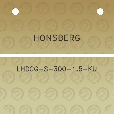 honsberg-lhdcg-s-300-15-ku