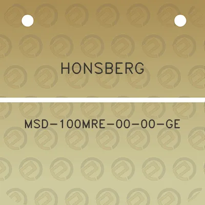 honsberg-msd-100mre-00-00-ge