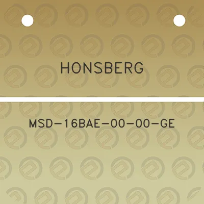 honsberg-msd-16bae-00-00-ge