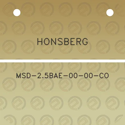 honsberg-msd-25bae-00-00-co