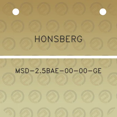 honsberg-msd-25bae-00-00-ge