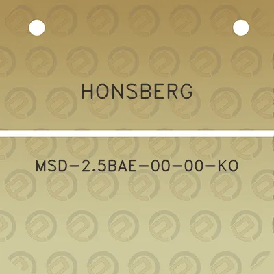 honsberg-msd-25bae-00-00-ko