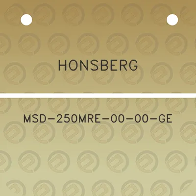 honsberg-msd-250mre-00-00-ge