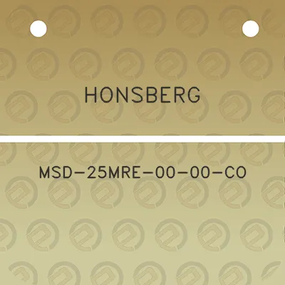 honsberg-msd-25mre-00-00-co