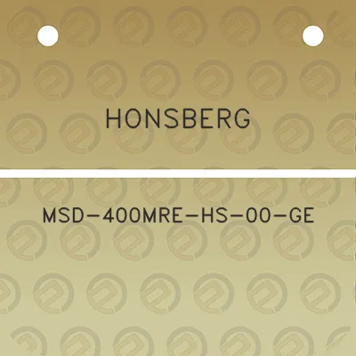 honsberg-msd-400mre-hs-00-ge