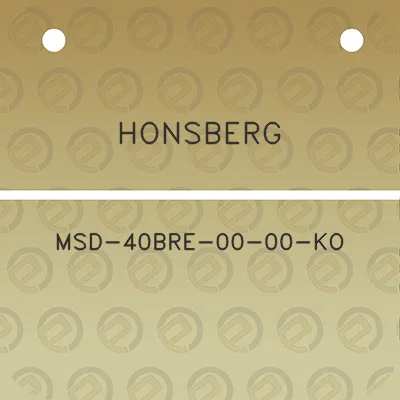 honsberg-msd-40bre-00-00-ko