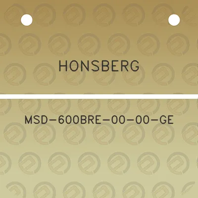 honsberg-msd-600bre-00-00-ge