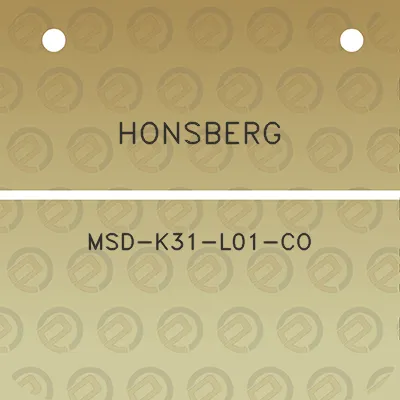 honsberg-msd-k31-l01-co