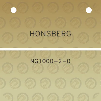 honsberg-ng1000-2-0