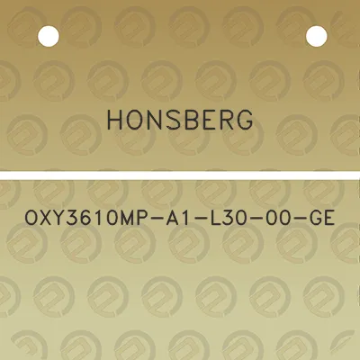 honsberg-oxy3610mp-a1-l30-00-ge