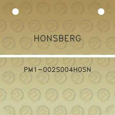 honsberg-pm1-002s004h0sn