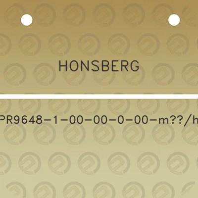 honsberg-pr9648-1-00-00-0-00-m3h