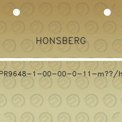 honsberg-pr9648-1-00-00-0-11-m3h