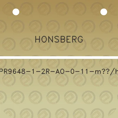 honsberg-pr9648-1-2r-ao-0-11-m3h