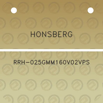 honsberg-rrh-025gmm160v02vps