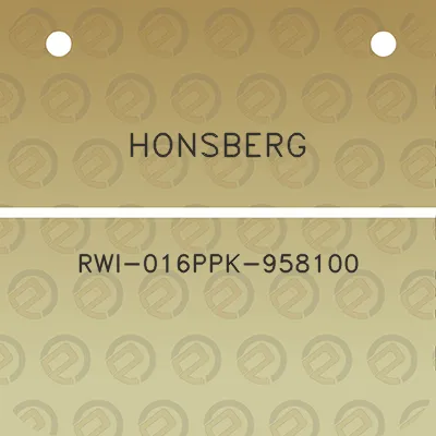 honsberg-rwi-016ppk-958100