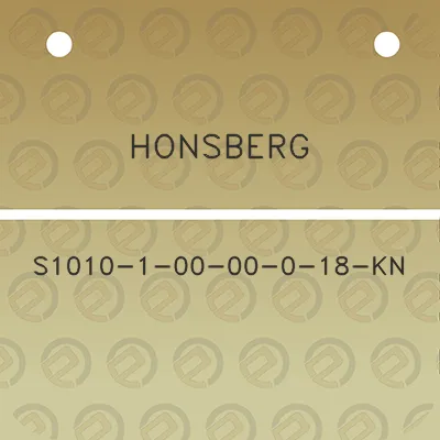 honsberg-s1010-1-00-00-0-18-kn