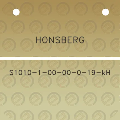 honsberg-s1010-1-00-00-0-19-kh