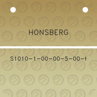 honsberg-s1010-1-00-00-5-00-t