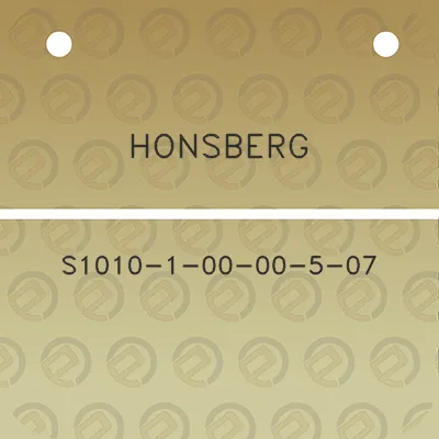 honsberg-s1010-1-00-00-5-07