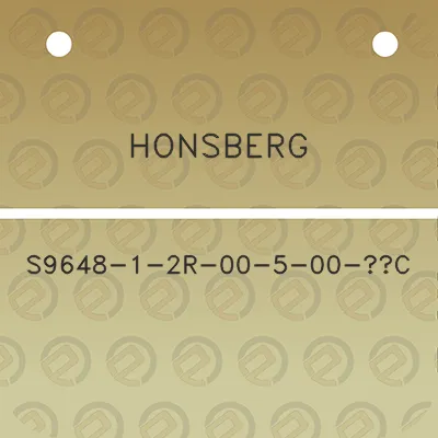 honsberg-s9648-1-2r-00-5-00-c