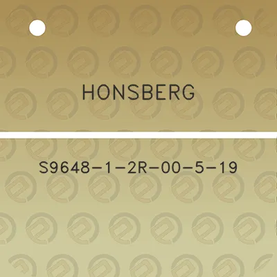 honsberg-s9648-1-2r-00-5-19