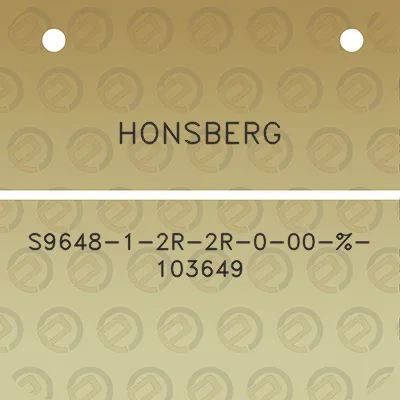 honsberg-s9648-1-2r-2r-0-00-103649