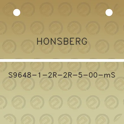 honsberg-s9648-1-2r-2r-5-00-ms