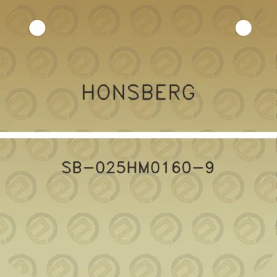 honsberg-sb-025hm0160-9