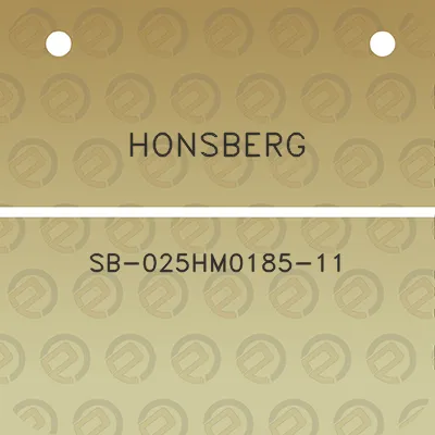 honsberg-sb-025hm0185-11