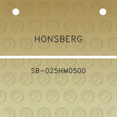 honsberg-sb-025hm0500