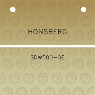 honsberg-sdw500-ge