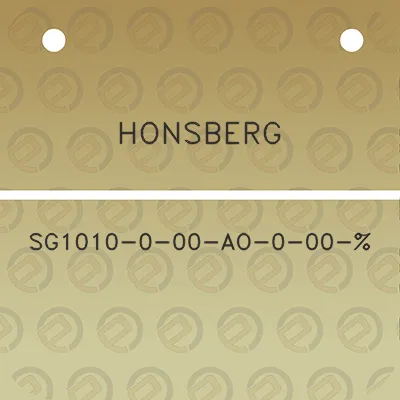 honsberg-sg1010-0-00-ao-0-00