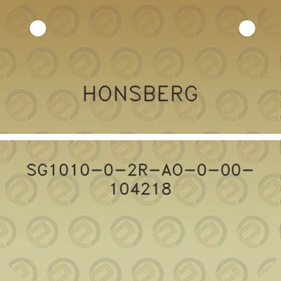 honsberg-sg1010-0-2r-ao-0-00-104218