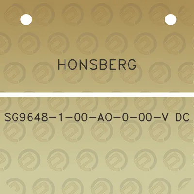 honsberg-sg9648-1-00-ao-0-00-v-dc