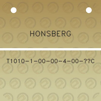 honsberg-t1010-1-00-00-4-00-c