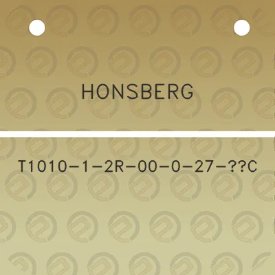 honsberg-t1010-1-2r-00-0-27-c