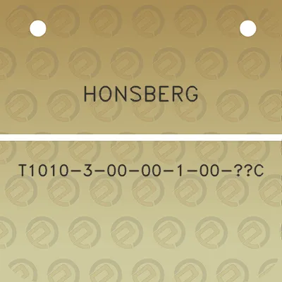 honsberg-t1010-3-00-00-1-00-c