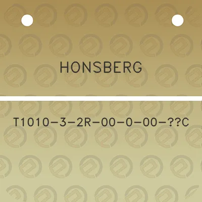 honsberg-t1010-3-2r-00-0-00-c