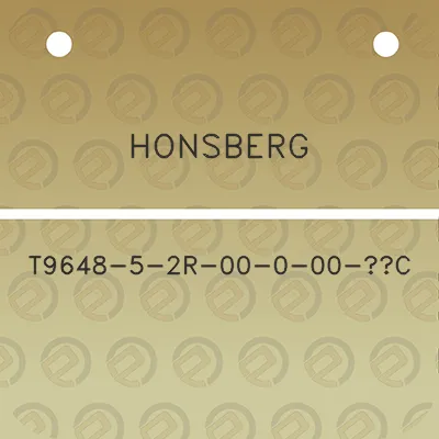 honsberg-t9648-5-2r-00-0-00-c