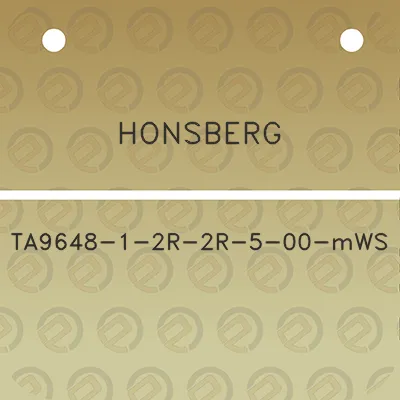 honsberg-ta9648-1-2r-2r-5-00-mws