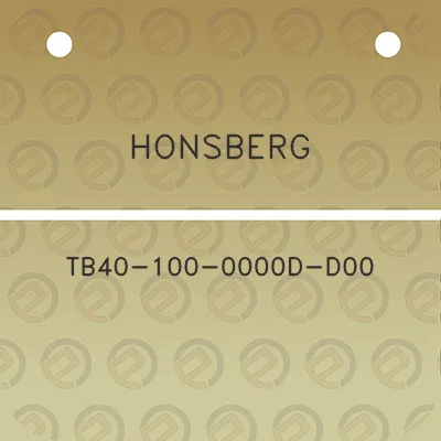 honsberg-tb40-100-0000d-d00