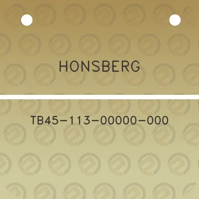 honsberg-tb45-113-00000-000