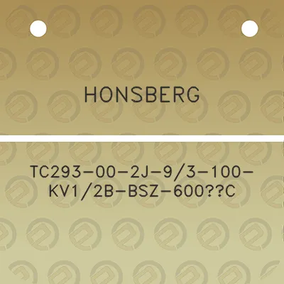 honsberg-tc293-00-2j-93-100-kv12b-bsz-600c