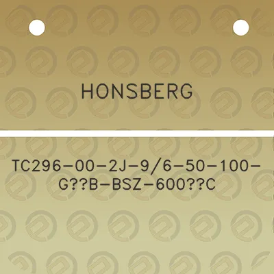 honsberg-tc296-00-2j-96-50-100-g12b-bsz-600c